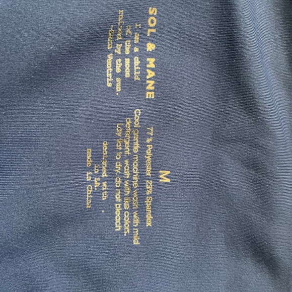 Sol and Mane India Blue Twist Cross Ankle Leggings Size M - Picture 3 of 4